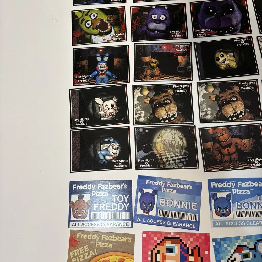 Five Nights at Freddy's 2016 Scott Cawthon Card Lot-Fazbear,Bonnie,Chica,Foxy